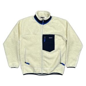 Patagonia Classic Retro X Full Zip Synchilla Natural White Jacket Mens Medium
